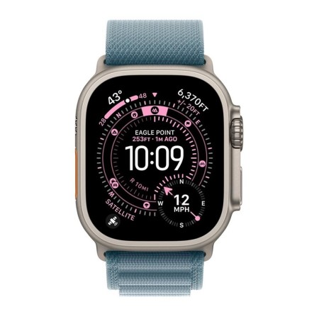 Apple Watch Ultra 3/ GPS/ Cellular/ 49mm/ Caja de Titanio Natural/ Correa Loop Alpine Azul Claro S