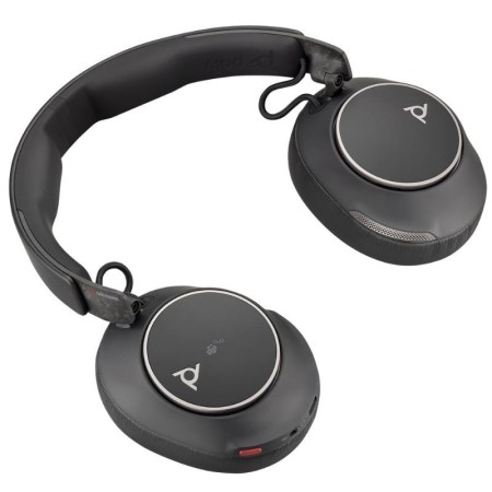 Auriculares Inalámbricos Poly Voyager Surround 80 UC USB Tipo-C + Adaptador USB-C/A/ con Micrófono/ Bluetooth/ Negros