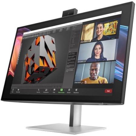 Monitor Profesional HP Pro serie 7 27″/ 4K/ Webcam/ Multimedia/ Regulable en Altura/ Plata