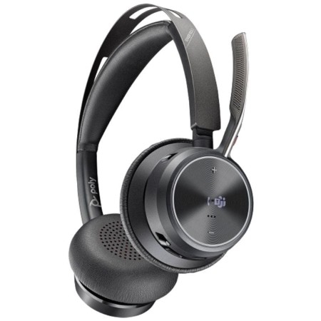 Auriculares Inalámbricos Poly Voyager Focus 2 para Microsoft Teams + Adaptador USB-C-A + Soporte de Carga/ con Micrófono/ Blueto