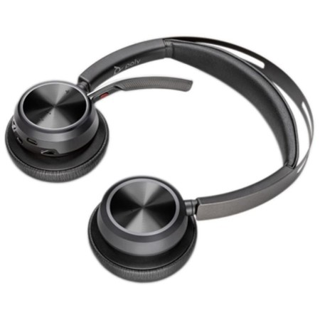 Auriculares Inalámbricos PolyVoyager Focus 2 USB-C-C + Adaptador USB-C/A/ con Micrófono/ Bluetooth/ Negros
