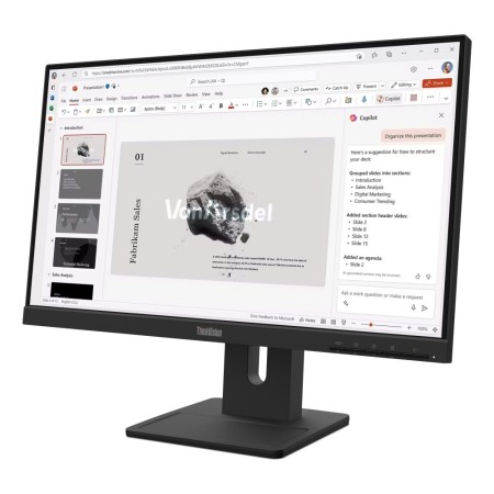 Monitor led 21.5 pulgadas lenovo thinkvision e22 - 40 ips - fhd - dp - hdmi - 100hz - 4ms - vesa 100x100