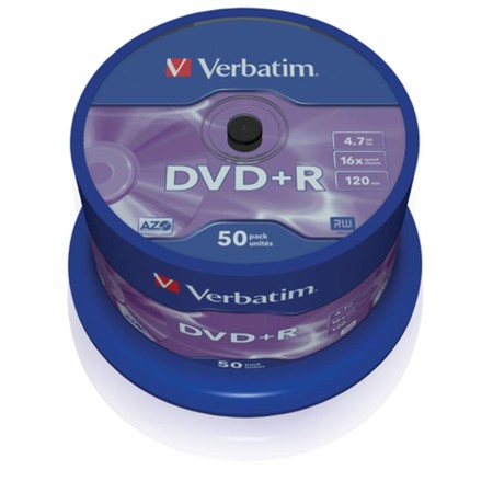 Verbatim dvd+r 4.7gb 16x advanced azo tariina 50 unds