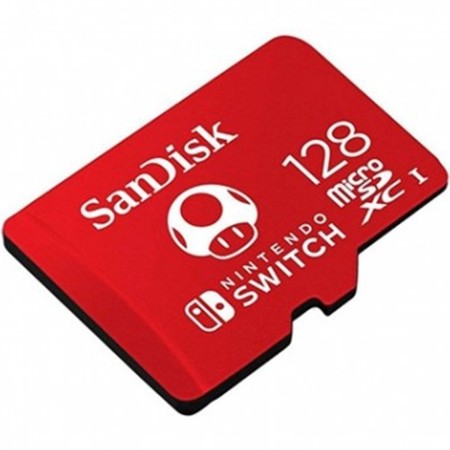 Tarjeta de Memoria SanDisk Nintendo Switch 128GB microSD XC UHS-I/ Clase 10/ 100MBs