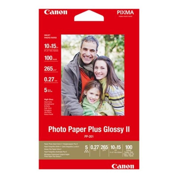 Papel canon fotografico 10x15 brillo  pp - 201 100 hojas