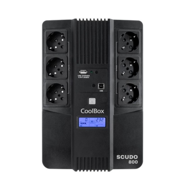 Sai coolbox scudo3 800va lcd 6 enchufes schuko