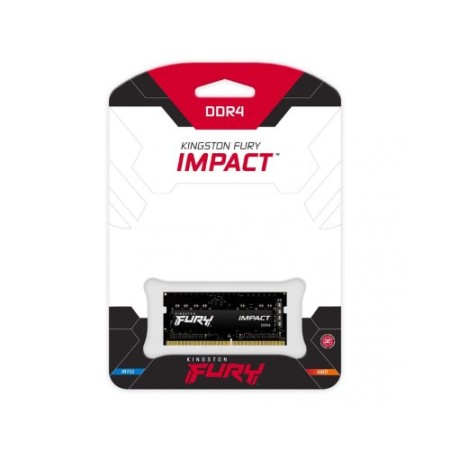 Memoria ram ddr4 32gb kingston - 3200mhz - pc4 - 25600 - fury impact - sodimm - negro - 1.2v