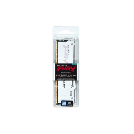 Memoria ram ddr5 32gb kingston - 5600mt - s - pc5 - 44800 - fury beast rgb - cl36 - blanca