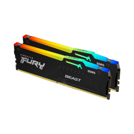 Memoria ram ddr5 32gb 2x16gb kingston - 6000mhz - pc5 48000 - fury beast rgb - cl36