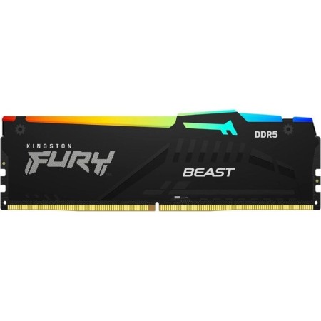 Memoria ram ddr5 16gb kingston - 6000mt - s - fury beast rgb - cl36 - negro
