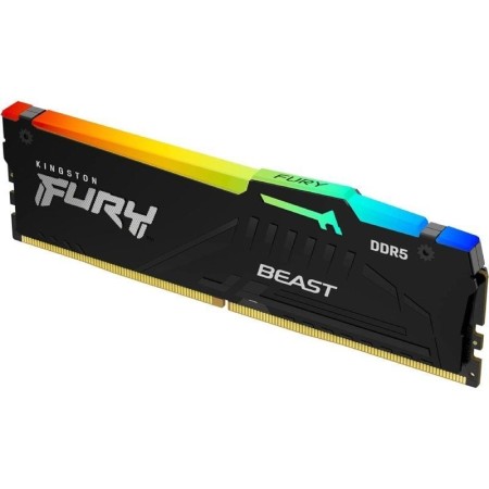 Memoria ram ddr5 16gb kingston - 6000mt - s - fury beast rgb - cl36 - negro