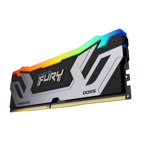 Memoria ram ddr5 24gb kingston - 8400mt - s - fury renegade rgb - cl40 - negra - plata