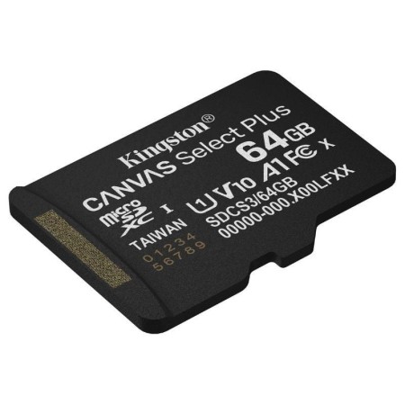 Tarjeta memoria micro secure digital sdxc 64gb kingston canvas select plus clase 10 uhs - 1