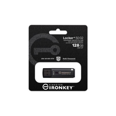 Memoria usb 3.2 kingston 128gb ironkey locker+50 g2