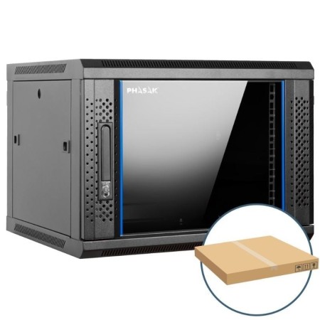 Armario rack mural 19 pulgadas phasak pro 9u 600x450 desmontado (envio flat pack) (incluyen 2 vent bolsa tornilleria)pho 2109d