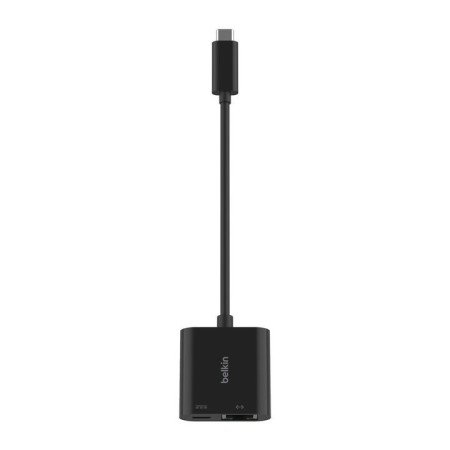 Adaptador usb tipo c a usb tipo c - rj45 belkin macho - hembra - negro