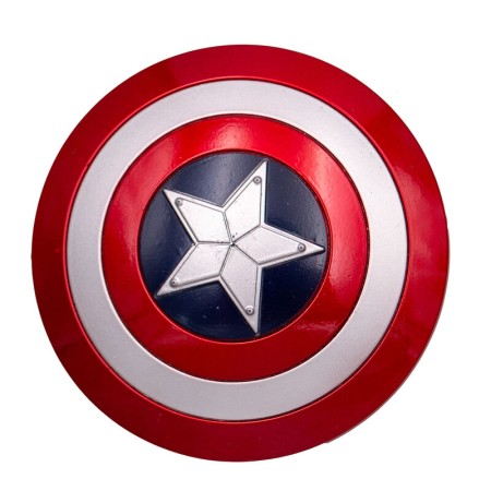 Colgante llavero escudo capitán américa. réplica no oficial 10 cm