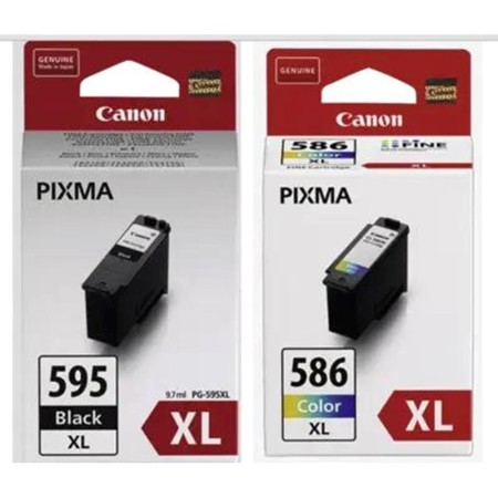 Multipack canon pg - 595xl - cl - 586xl pvp 4x6 photo paper gp - 501 50 hojas