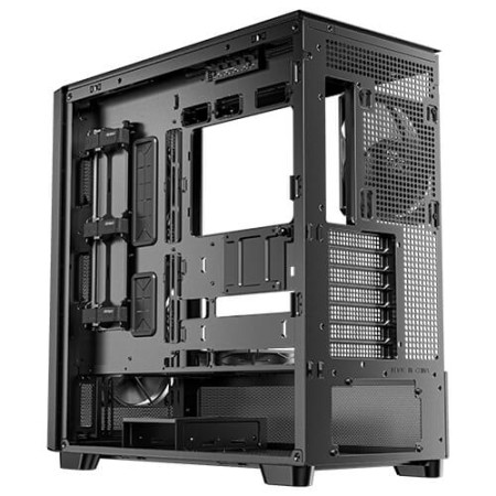 Caja ordenador gaming antec flux se atx wood negra