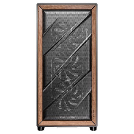 Caja ordenador gaming antec flux se atx wood negra