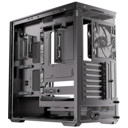 Caja ordenador gaming antec flux rear atx argb cristal templado negra