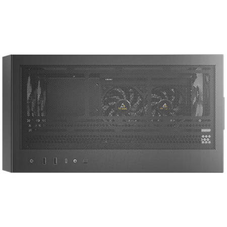 Caja ordenador gaming antec flux rear atx argb cristal templado negra