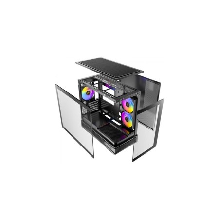 Caja ordenador gaming antec c2m matx argb cristal templado negra