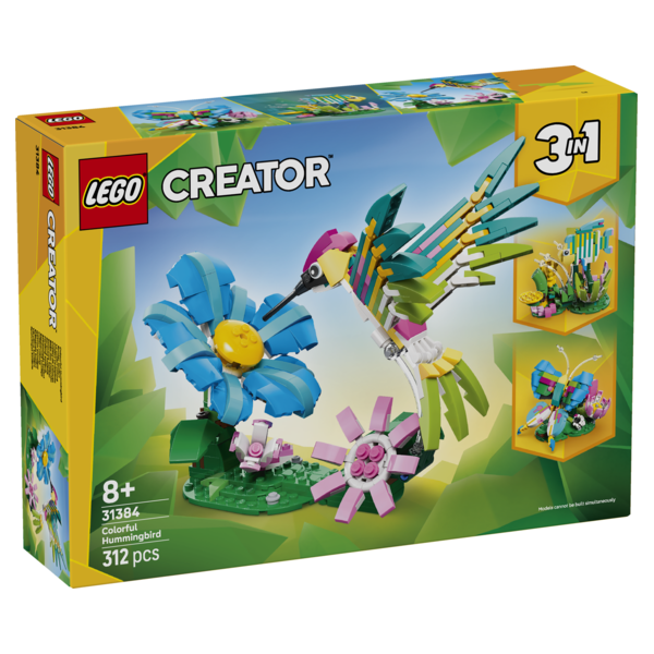 Lego creator 3 animales de juguete en 1 colibrí de colores