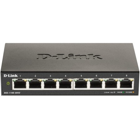 Switch Gestionable D-Link DGS-1100-08V2 8 Puertos/ RJ-45 10/100/1000