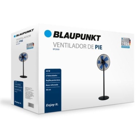 Ventilador de Pie Blaupunkt BP2009/ 45W/ 5 Aspas 40cm/ 3 velocidades