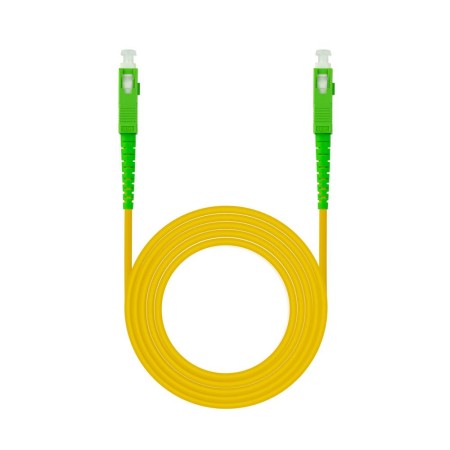 Cable de fibra optica nanocable sc - apc a sc - apc monomodo simplex lszh - amarillo - 3 m