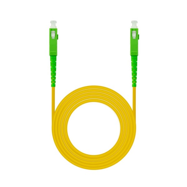 Cable de fibra optica nanocable sc - apc a sc - apc monomodo simplex lszh - amarillo - 3 m