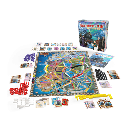 Juego de mesa ¡aventureros al tren! aurora boreal