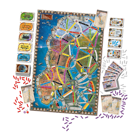 Juego de mesa ¡aventureros al tren! aurora boreal