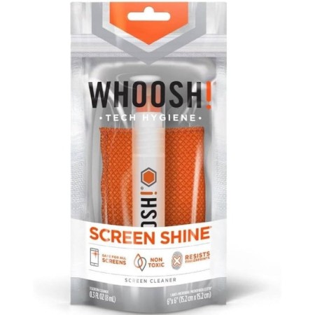 Kit Limpiador de Pantallas de Bolsillo Whoosh Kit Pocket WSH001/ Spray 8ml + Paño Microfibra