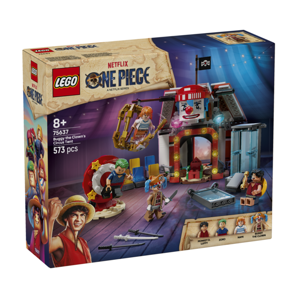 Lego one piece netflix carpa de circo de buggy
