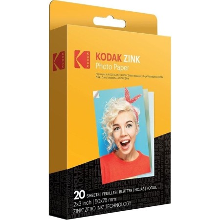 Papel Fotográfico para Cámara Printomatic y STEP Touch Kodak Zink/ 2″x3″/ 20g/ 20 Hojas