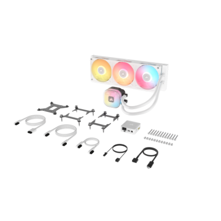 Kit refrigeracion liquida corsair icue link titan ii 360 rx rgb 3x 120mm blanco