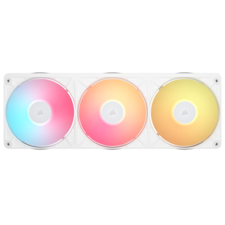 Ventilador caja corsair icue link rx360 ii unified frame rgb 3x 120mm blanco