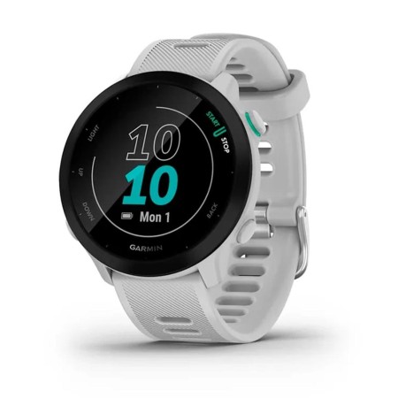Smartwatch garmin forerunner 55 bt gps 42mm mip blanco resistencia agua 5atm pulsómetro sueño