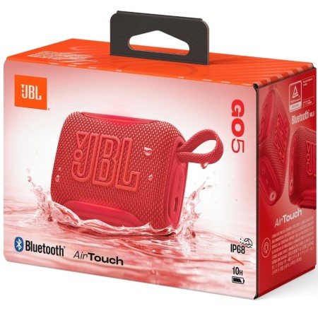 Altavoz con Bluetooth JBL GO 5/ 4.8W/ 1.0/ Rojo