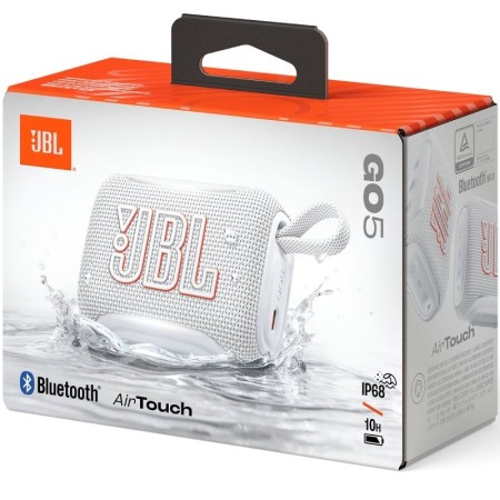 Altavoz con Bluetooth JBL GO 5/ 4.8W/ 1.0/ Blanco
