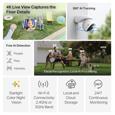 Cámara de Videovigilancia TP-Link Tapo C560WS/ Visión Nocturna/ Control desde APP