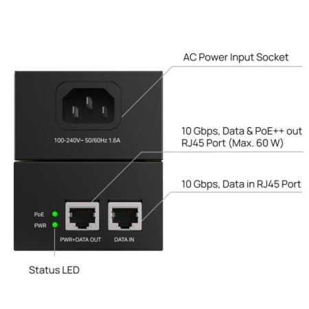 TP-Link POE370S Inyector 1x10G PoE 1x10G