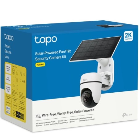 Cámara de Videovigilancia TP-Link TC90 KIT/ Visión Nocturna/ Control desde APP/ Incluye Panel Solar