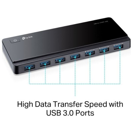 Hub USB 3.0 TP-Link UH700/ 7xUSB/ 1xMicroUSB DC/ Negro