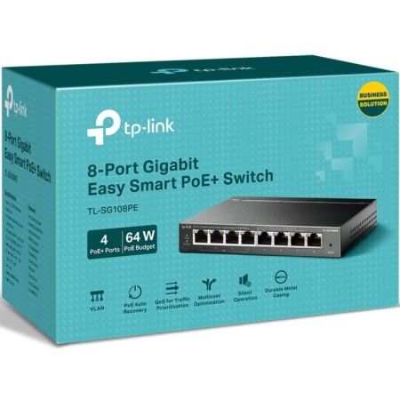 Switch TP-Link TL-SG108PE 8 Puertos/ RJ-45 10/100/1000/ PoE