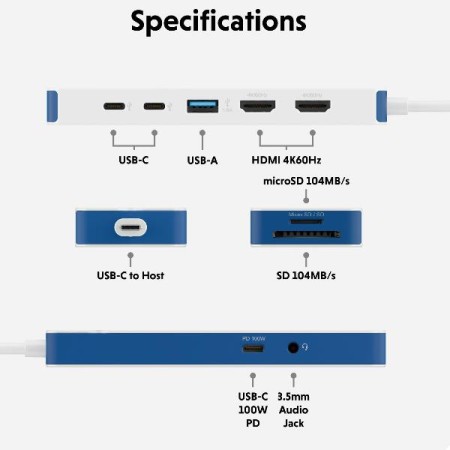 Docking station targus usb tipo c 9 en 1