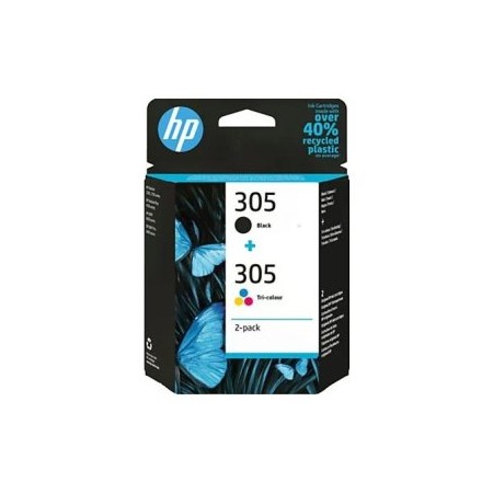 Pack 2 cartucho tinta hp 305 negro y color 1255 23xx 27xx 41xx deskjet plus 41xx envy 60xx 6420 envy pro 64xx