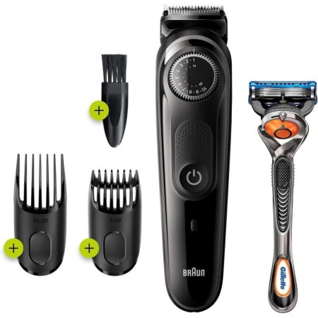 Cortabarbas Braun Beardtrimmer Series 3000 BT3242/ con Batería/ Incluye Gillette F5 ProGlide